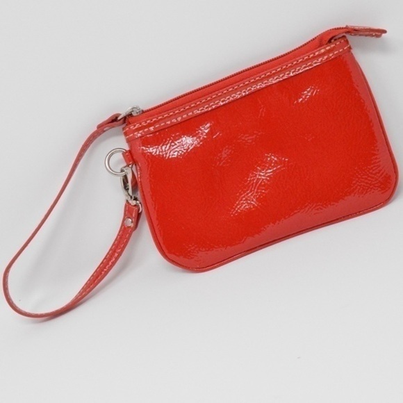 Nine West Red Vegan Patent Leather Wristlet/Clutch - Picture 3 of 7